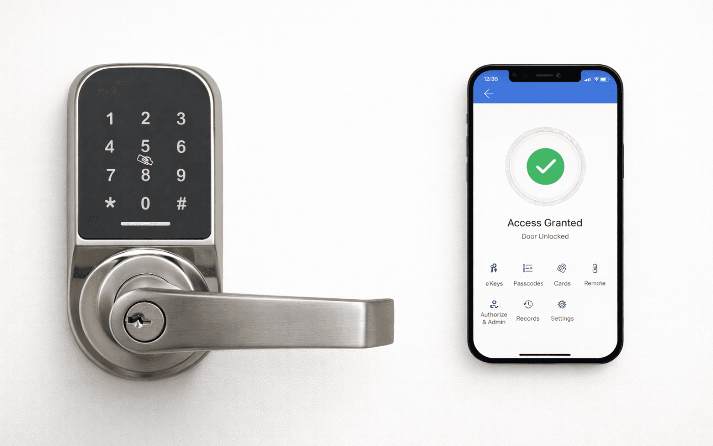 eRentalLock smart lock integration with automated key codes