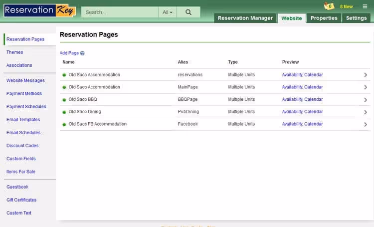 Flexible booking pages for vehicle rental categories and branding