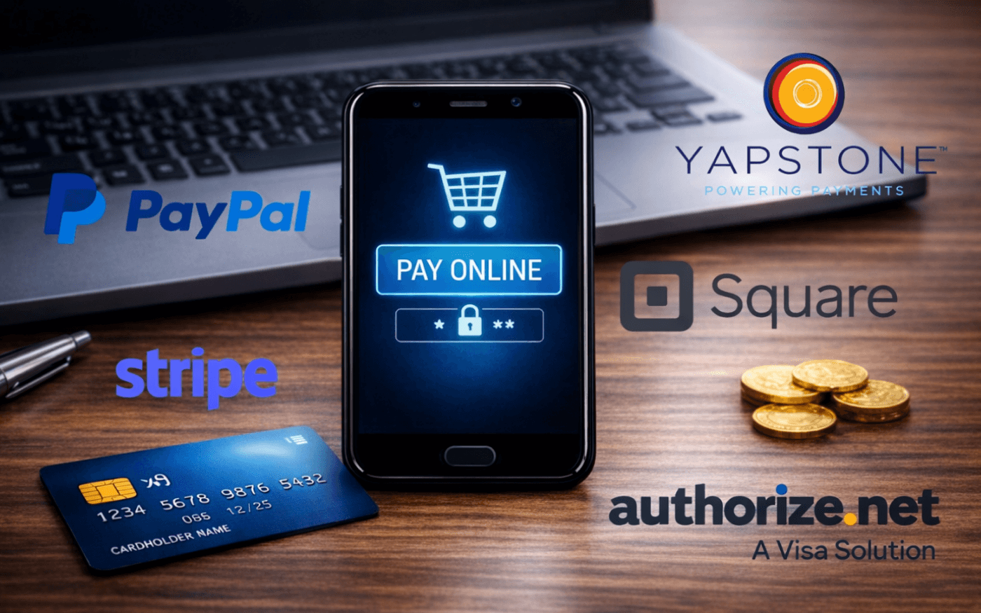 Secure online payments for bed and breakfast reservations with card PayPal and e-check