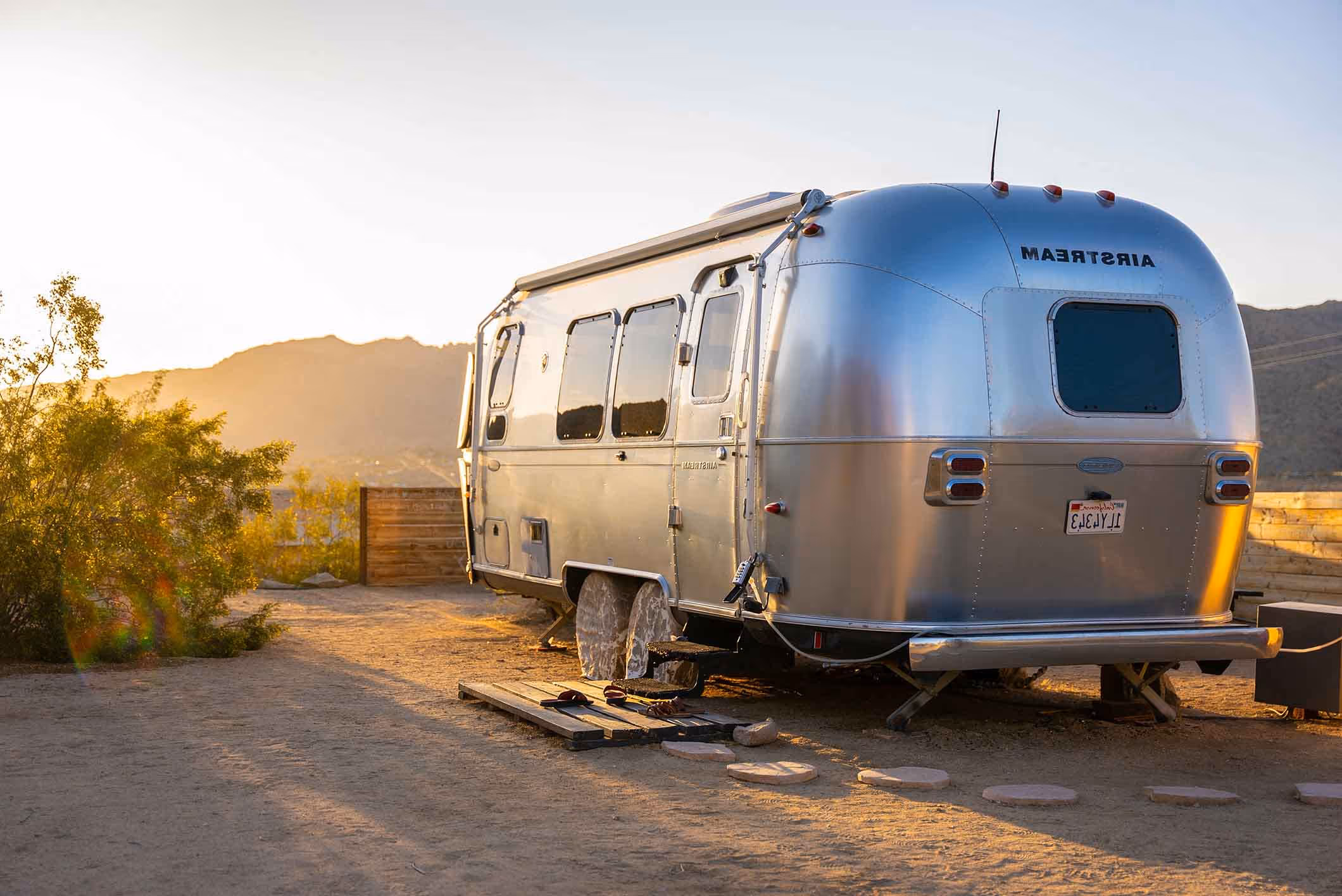 Campground with RV and outdoor setting